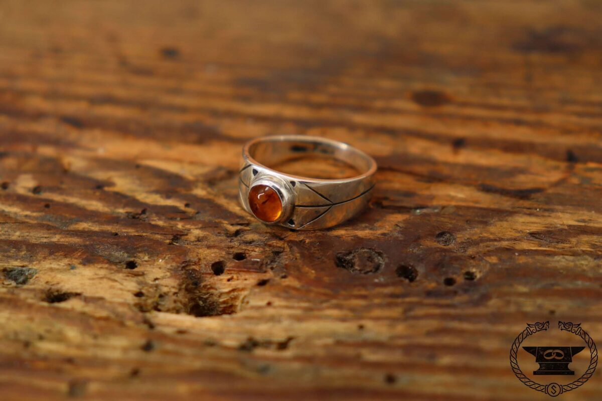 Bernsteinring Sterlingsilber