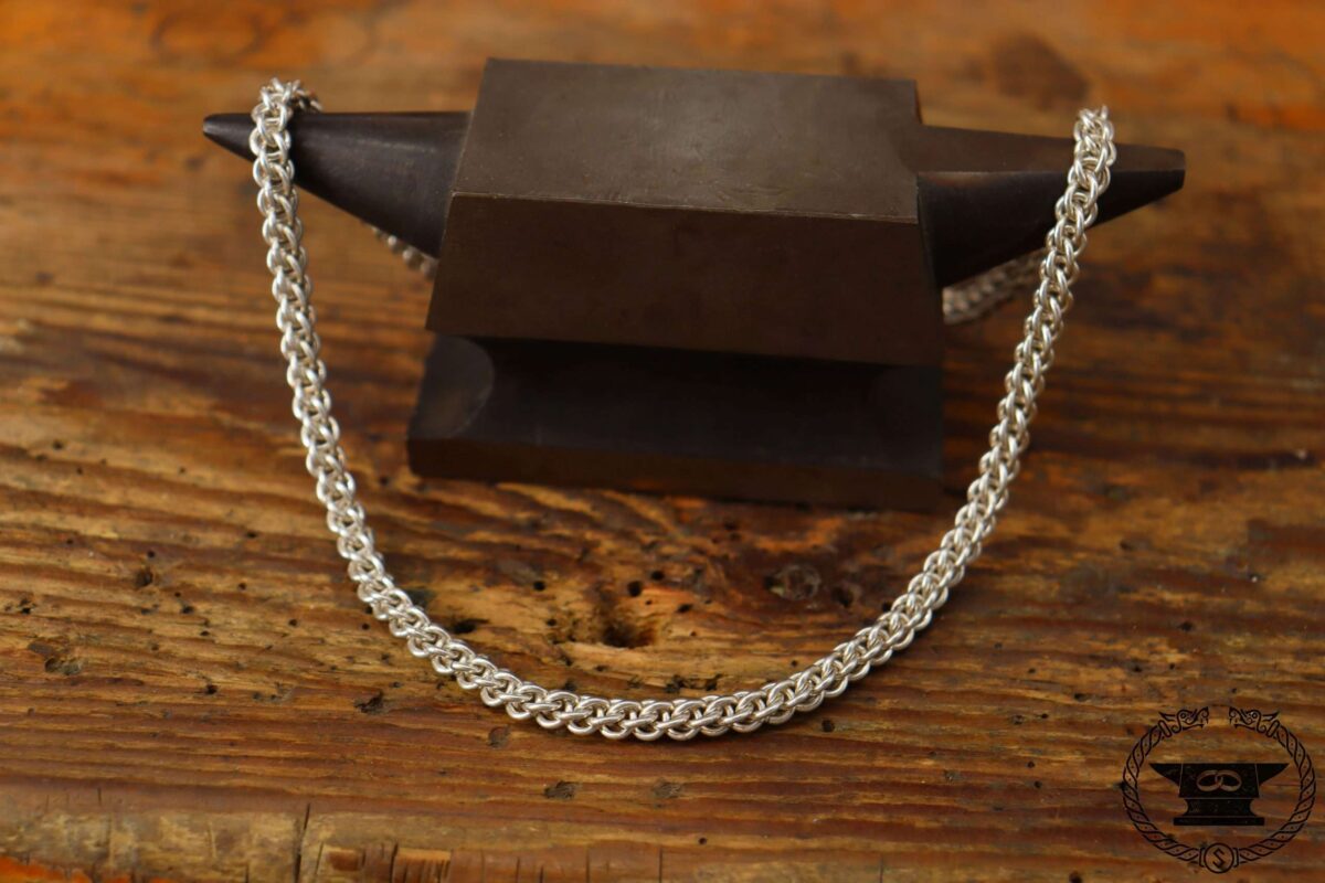 Halskette Sterlingsilber Zopfkette rund