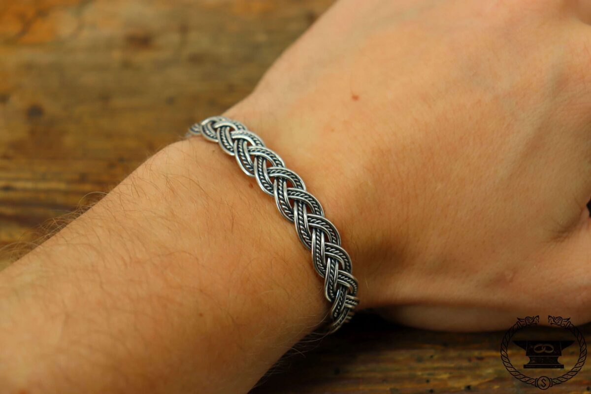 Keltischer Armreif Sterlingsilber geflochten