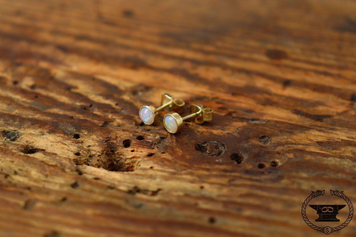 Ohrstecker Opal Gelbgold 585