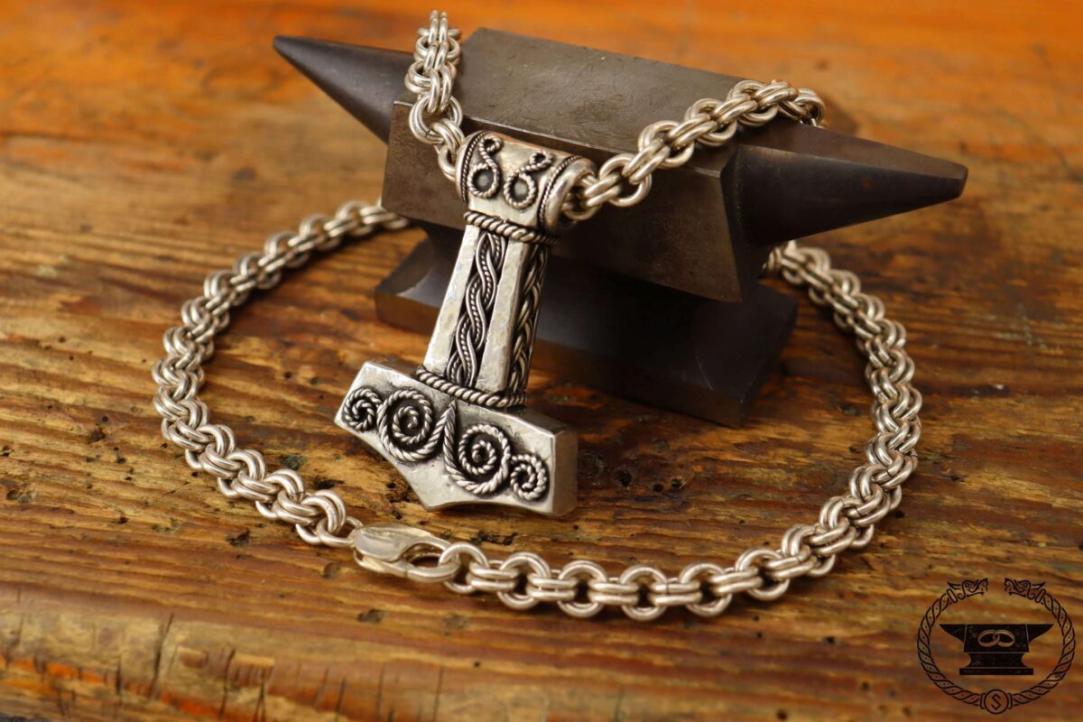 Sehr schwerer Thorshammer Sterlingsilber