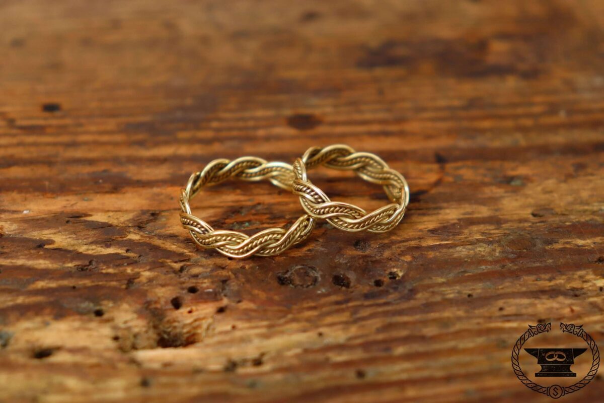 Doppelt geflochtene Ringe Gelbgold 585