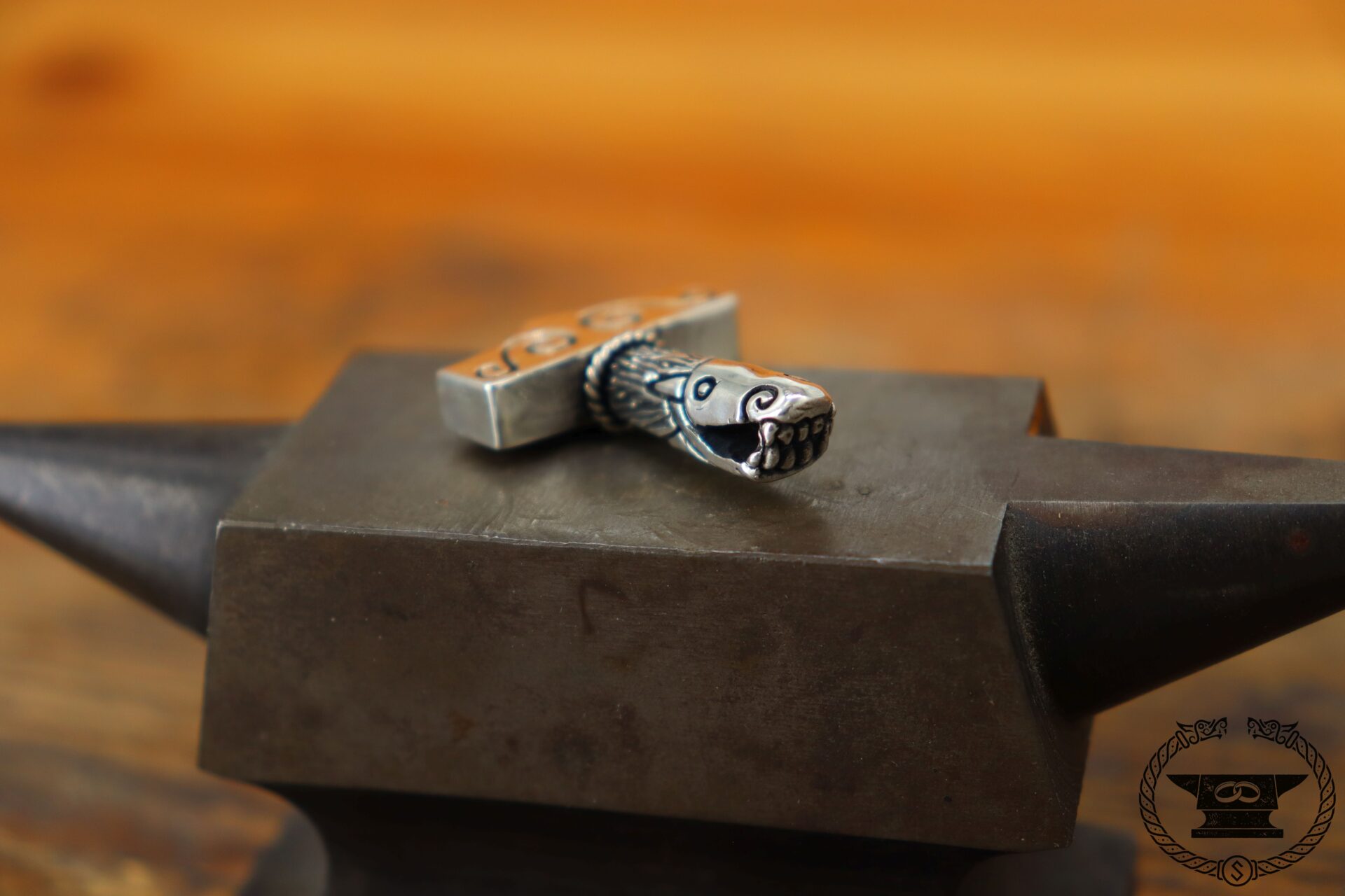 Anhänger Thorshammer Wolfskopf Sterlingsilber