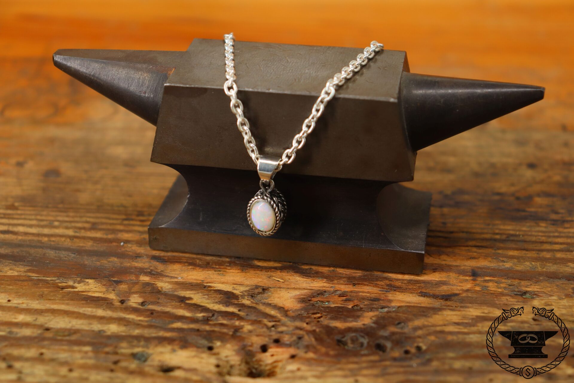 Anhänger Opal zwei Seiten Sterlingsilber