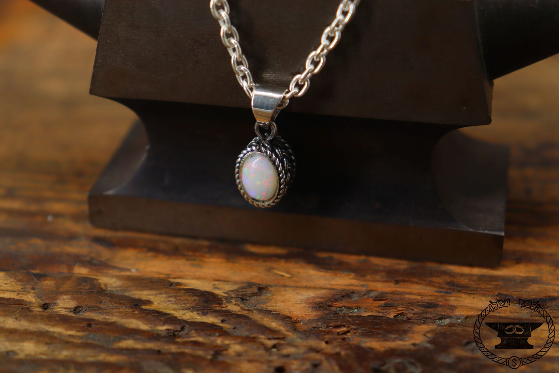 Anhänger Opal zwei Seiten Sterlingsilber