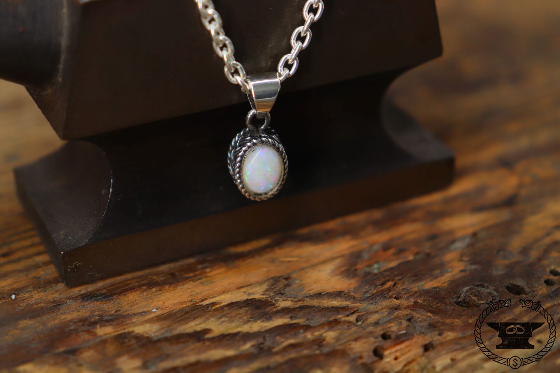 Anhänger Opal zwei Seiten Sterlingsilber