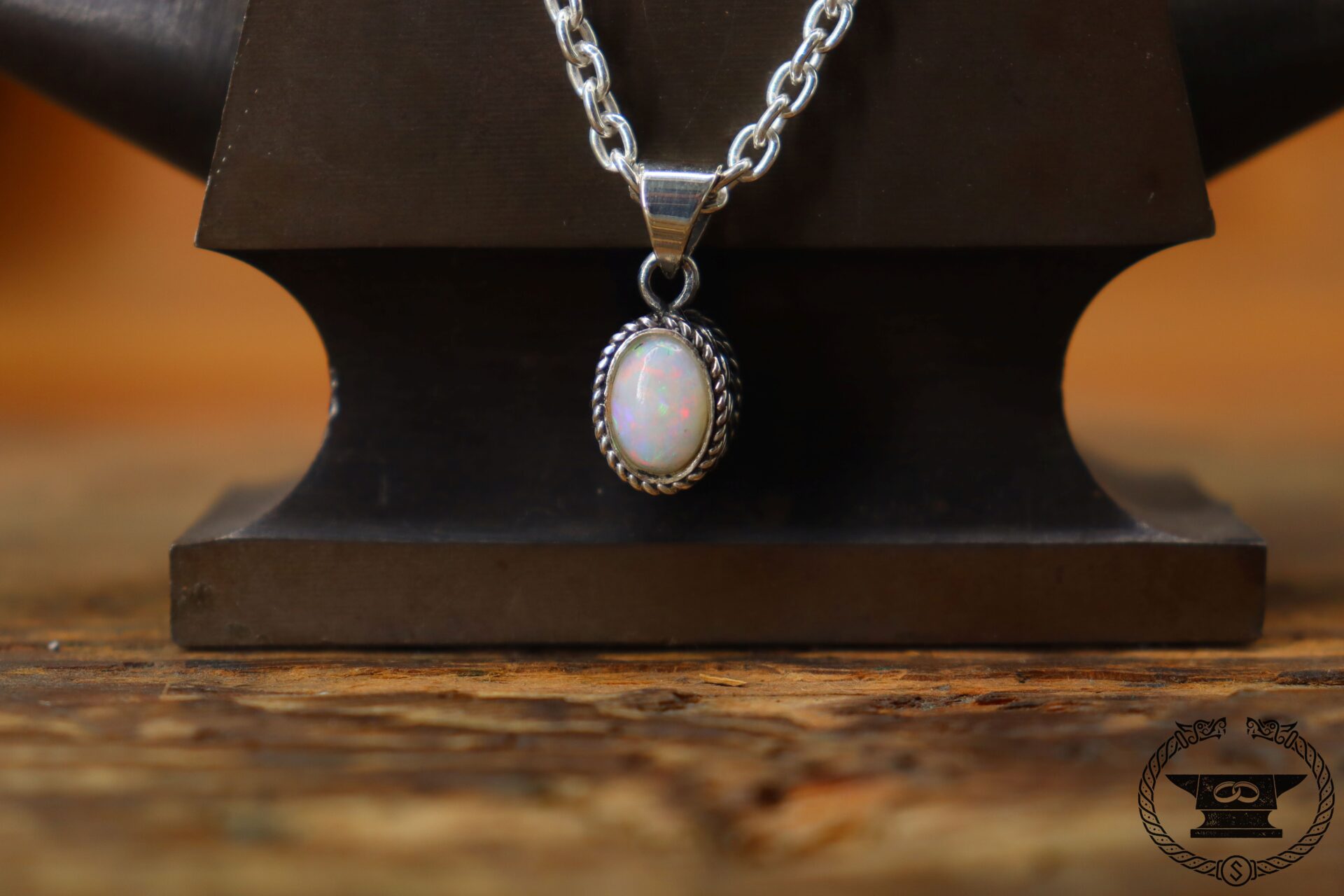 Anhänger Opal zwei Seiten Sterlingsilber