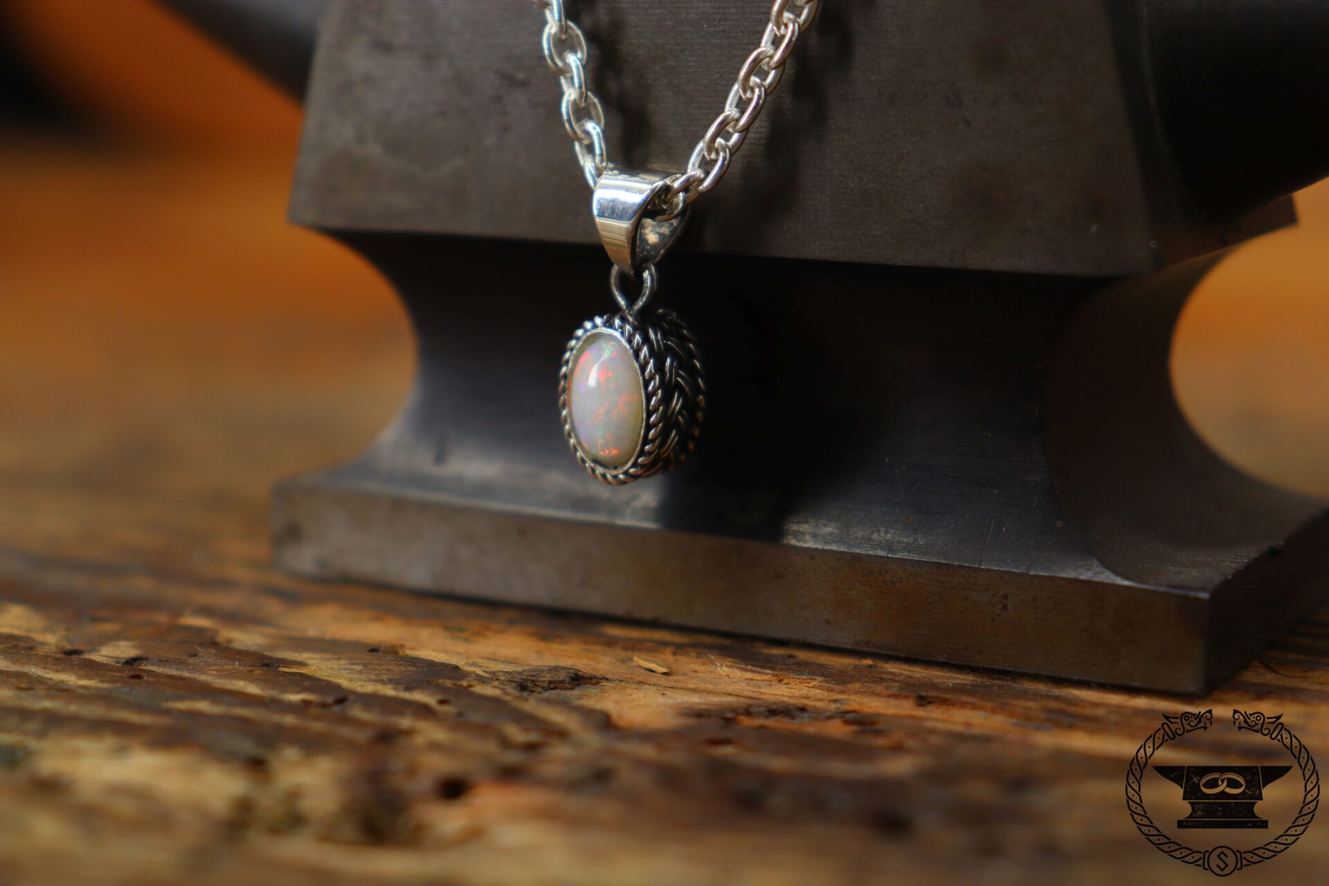 Anhänger Opal zwei Seiten Sterlingsilber