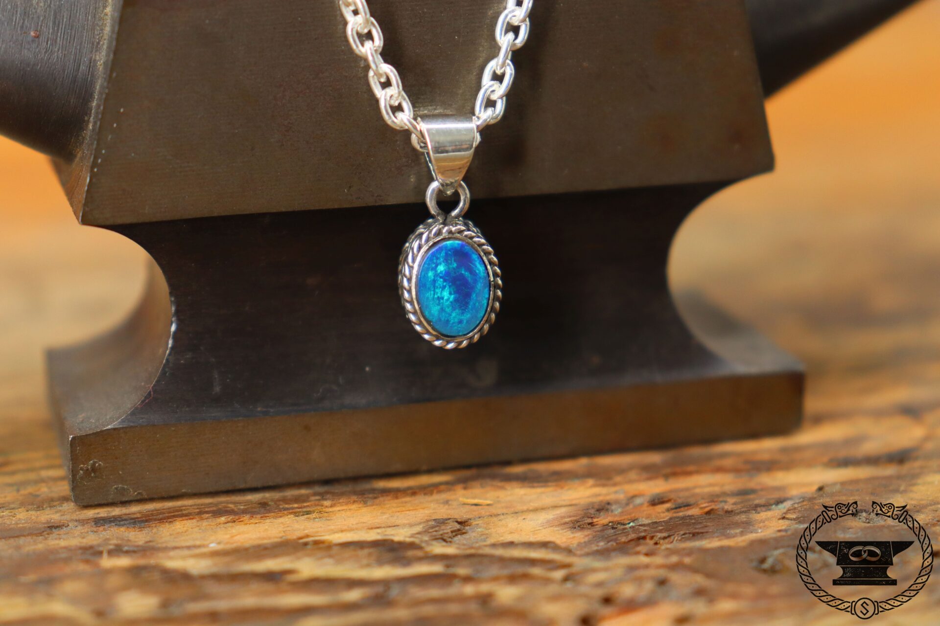 Anhänger Opal zwei Seiten Sterlingsilber