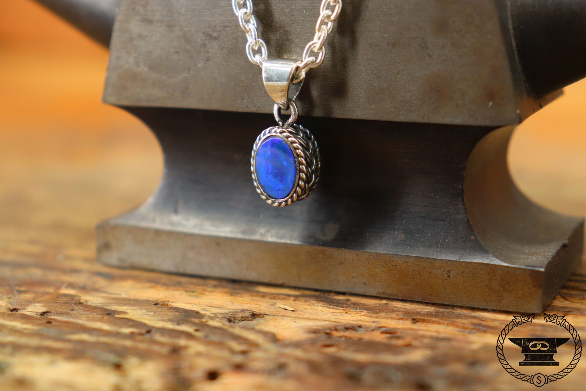 Anhänger Opal zwei Seiten Sterlingsilber