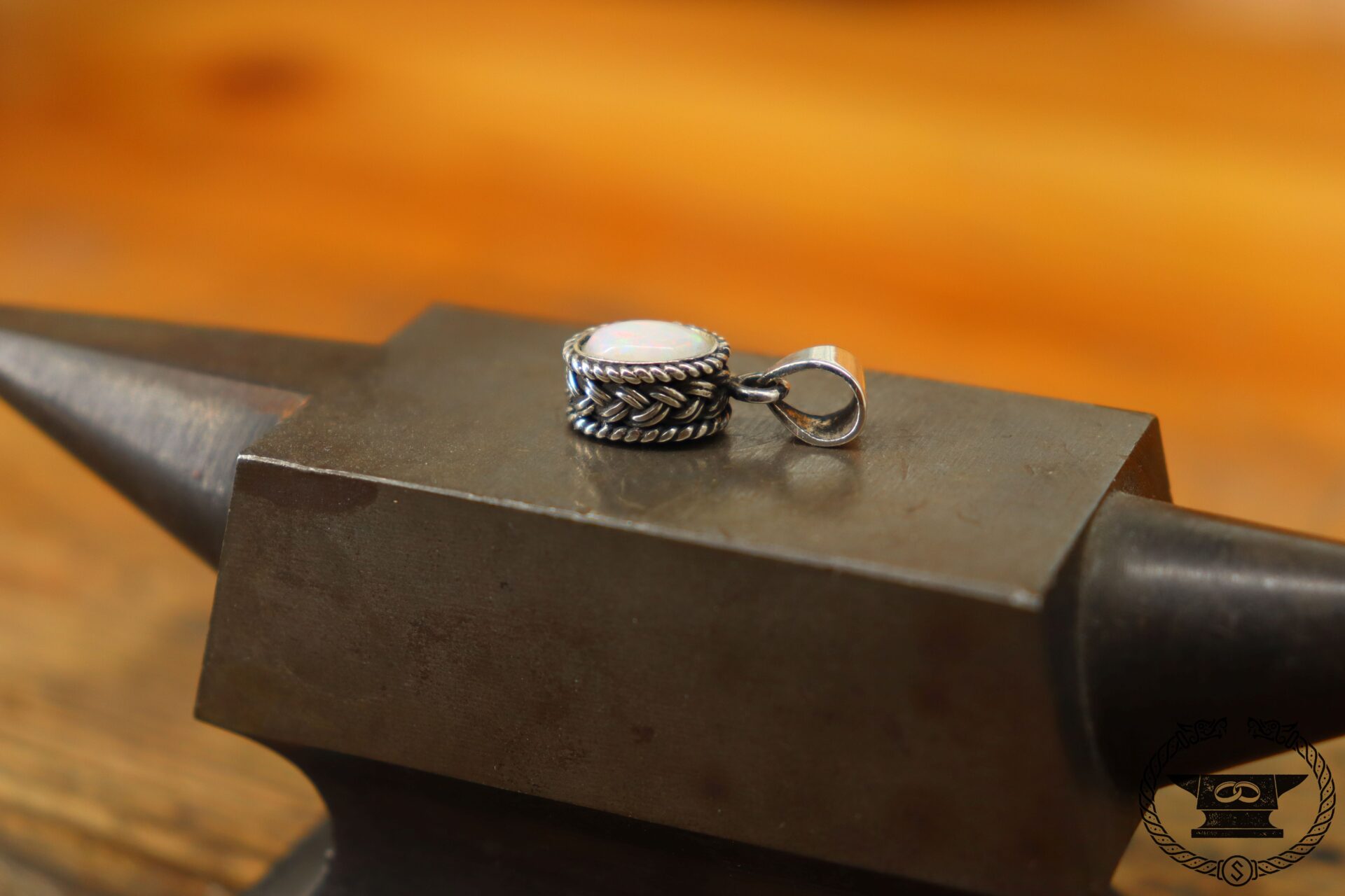 Anhänger Opal zwei Seiten Sterlingsilber