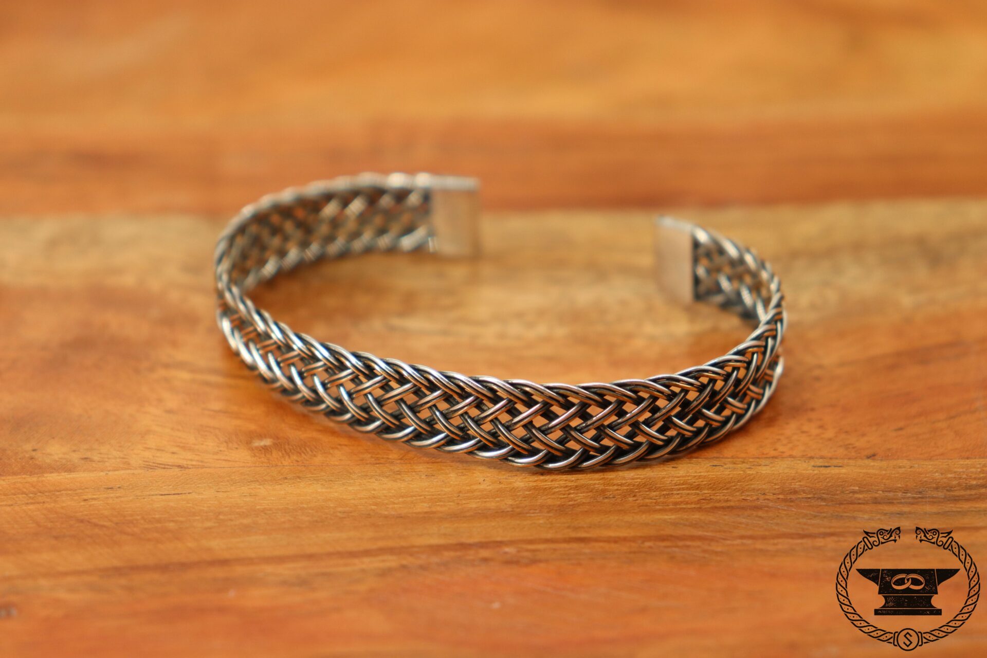 Geflochtener Wikinger Armreif Sterlingsilber Bronze