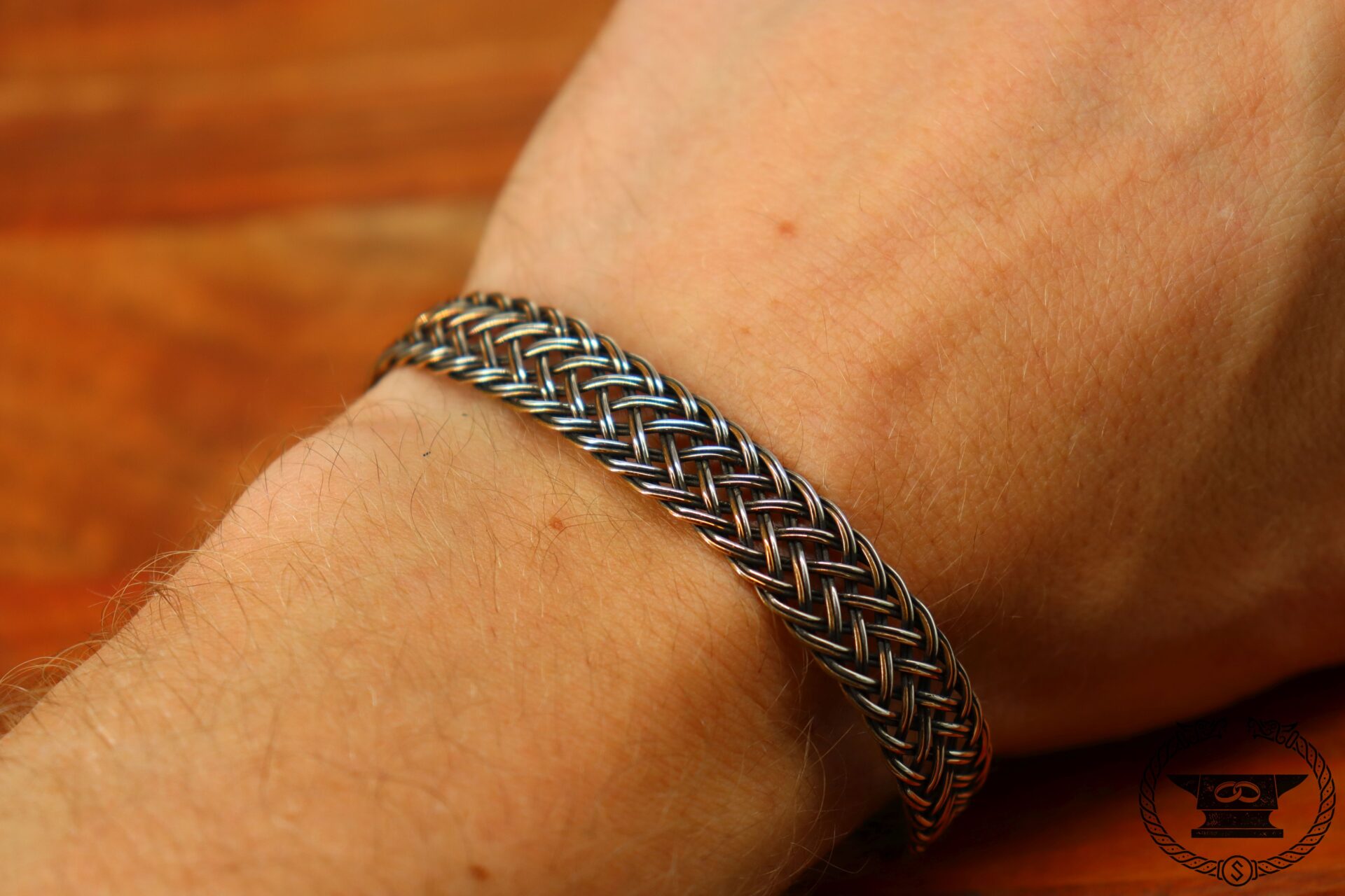 Geflochtener Wikinger Armreif Sterlingsilber Bronze